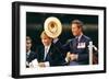 Prince William and Prince Charles at the 50th anniversary of VJ Day-Associated Newspapers-Framed Photo