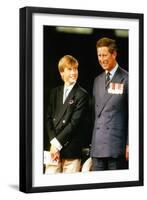 Prince William and Prince Charles  in 1995-Associated Newspapers-Framed Photo