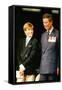 Prince William and Prince Charles  in 1995-Associated Newspapers-Framed Stretched Canvas