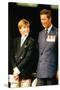 Prince William and Prince Charles  in 1995-Associated Newspapers-Stretched Canvas
