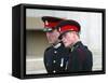 Prince William and Prince Harry after The Sovereign's Parade that marked the completion of Prince H-null-Framed Stretched Canvas