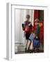 Prince William and Prince harry at their school after the easter holidays-null-Framed Photographic Print