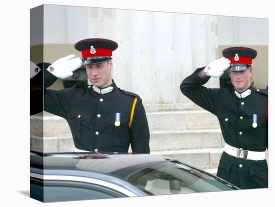 Prince William and Prince Harry, The Sovereign's Parade 2006-null-Stretched Canvas