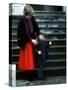 Prince William arriving at his first day at school with his mum Princess Diana-null-Stretched Canvas