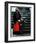 Prince William arriving at his first day at school with his mum Princess Diana-null-Framed Premium Photographic Print