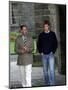 Prince William arriving at St Andrew's University With his father Prince Charles, September 2001-null-Mounted Photographic Print