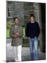 Prince William arriving at St Andrew's University With his father Prince Charles, September 2001-null-Mounted Photographic Print