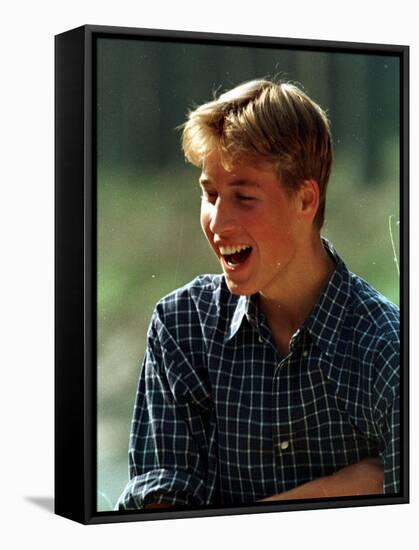 Prince William at River Dee, Balmoral, August 1988-null-Framed Stretched Canvas