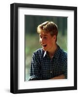 Prince William at River Dee, Balmoral, August 1988-null-Framed Premium Photographic Print