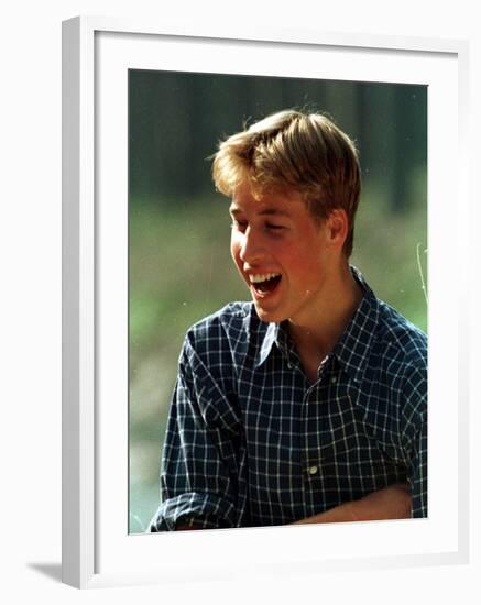 Prince William at River Dee, Balmoral, August 1988-null-Framed Photographic Print