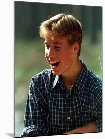 Prince William at River Dee, Balmoral, August 1988-null-Mounted Photographic Print