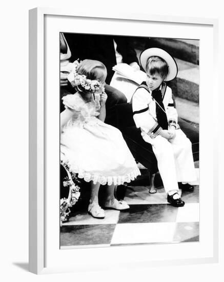 Prince William at the Wedding of the Duke and Duchess of York-null-Framed Photographic Print