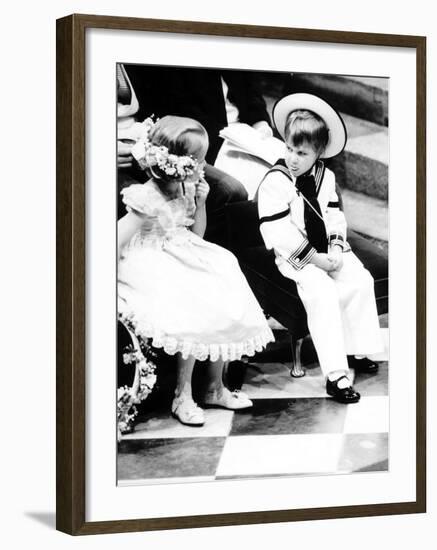 Prince William at the Wedding of the Duke and Duchess of York-null-Framed Photographic Print