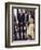 Prince William bends down to talk to The Queen Mother outside Clarence House where she was celebrat-null-Framed Photographic Print