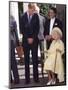 Prince William bends down to talk to The Queen Mother outside Clarence House where she was celebrat-null-Mounted Photographic Print