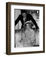 Prince William Collection 1982 Princess Diana with Prince Charles and Son Prince William in 1982-null-Framed Photographic Print