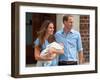 Prince William, Duke of Cambridge and Catherine, Duchess of Cambridge with son, Prince George-Associated Newspapers-Framed Photo