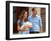 Prince William, Duke of Cambridge and Catherine, Duchess of Cambridge with son, Prince George-Associated Newspapers-Framed Photo