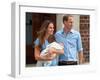 Prince William, Duke of Cambridge and Catherine, Duchess of Cambridge with son, Prince George-Associated Newspapers-Framed Photo