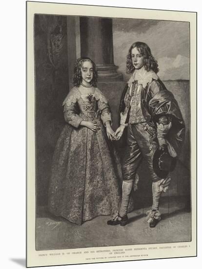 Prince William II of Orange and His Betrothed-Sir Anthony Van Dyck-Mounted Giclee Print