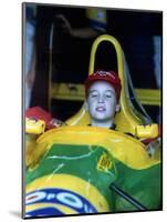 Prince William in F1 Benetton car at British Grand Prix , July 1992-null-Mounted Photographic Print