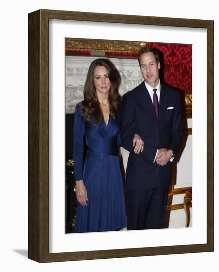 Prince William is to marry Kate Middleton next year, Clarence House has said-null-Framed Photographic Print