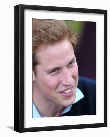 Prince William meets the All Blacks at their Auckland Training Centre, July 2005-null-Framed Photographic Print