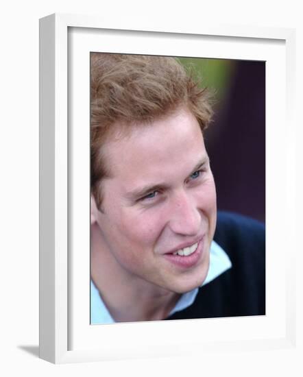 Prince William meets the All Blacks at their Auckland Training Centre, July 2005-null-Framed Photographic Print