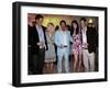 Prince William, Natasha Bedingfield, Tom Jones, Joss Stone and Prince Harry following pop concert i-null-Framed Premium Photographic Print