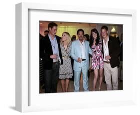 Prince William, Natasha Bedingfield, Tom Jones, Joss Stone and Prince Harry following pop concert i-null-Framed Photographic Print