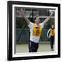 Prince William playing football at the FA Hat-Trick project in Newcastle upon Tyne-null-Framed Photographic Print