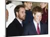 Prince William, sporting a new beard, with his brother Prince Harry as the Royal Family attend a Ch-null-Mounted Photographic Print