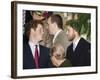 Prince William sporting a new beard with his brother Prince Harry as the Royal Family attend a Chri-null-Framed Photographic Print