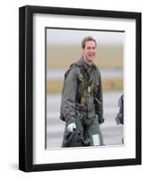 Prince William takes his first solo flight, lesson at RAF Cranwell in Lincolnshire-null-Framed Premium Photographic Print