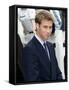 Prince William visits Sighthill in Glasgow September 21, 2001-null-Framed Stretched Canvas