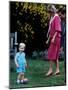 Prince William with parents on his 2nd birthday, June 1984-null-Mounted Photographic Print