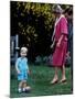 Prince William with parents on his 2nd birthday, June 1984-null-Mounted Photographic Print