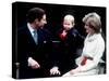 Prince William with Prince Charles and Princess Diana at Kensington Palace December 1983-null-Stretched Canvas