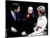 Prince William with Prince Charles and Princess Diana at Kensington Palace December 1983-null-Mounted Photographic Print