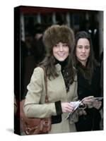 Prince Williams girlfriend Kate Middleton seen here arriving at the Cheltenham Festival on Gold Cup-null-Stretched Canvas