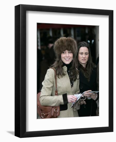 Prince Williams girlfriend Kate Middleton seen here arriving at the Cheltenham Festival on Gold Cup-null-Framed Premium Photographic Print