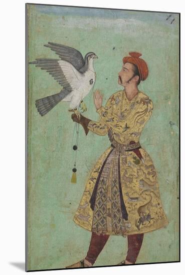 Prince With a Falcon, c.1600-5-Mughal School-Mounted Giclee Print