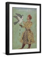 Prince With a Falcon, c.1600-5-Mughal School-Framed Giclee Print