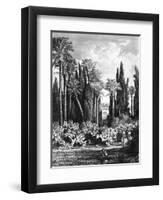 Princely Garden in Cairo, Egypt, 1880-null-Framed Giclee Print