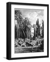 Princely Garden in Cairo, Egypt, 1880-null-Framed Giclee Print