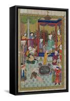 Princely Reception, Illustration from the Shahnama-null-Framed Stretched Canvas