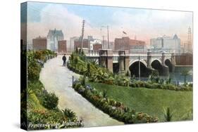 Princes Bridge, Melbourne, Australia, 1912-null-Stretched Canvas