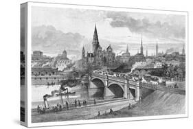 Princes Bridge, Melbourne, Victoria, Australia, 1886-null-Stretched Canvas