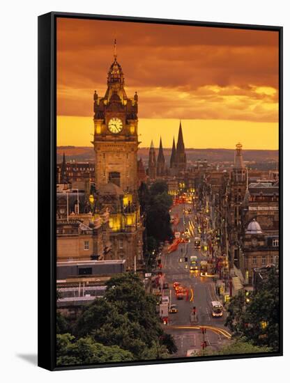 Princes St., Calton Hill, Edinburgh, Scotland-Doug Pearson-Framed Stretched Canvas