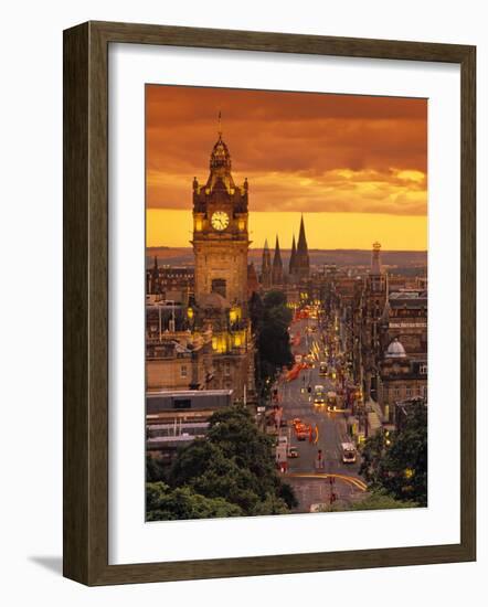 Princes St., Calton Hill, Edinburgh, Scotland-Doug Pearson-Framed Photographic Print